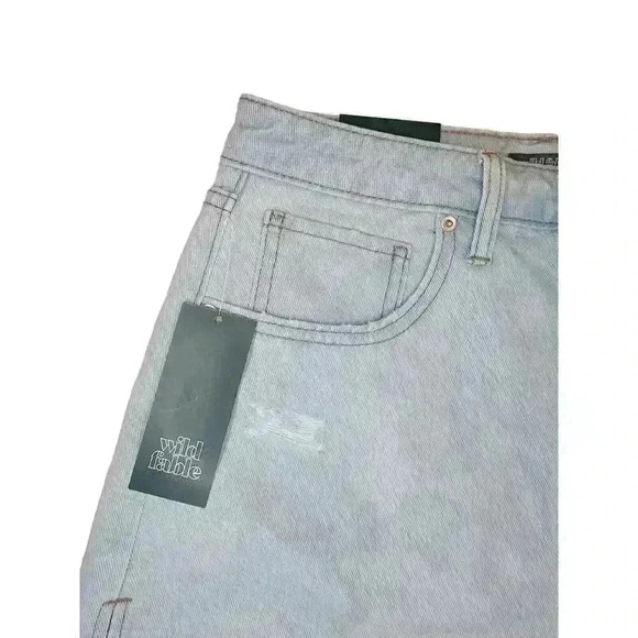 Wild Fable Jean Shorts Women 4 Super High Rise Cut Off Distress Denim New - Picture 2 of 15